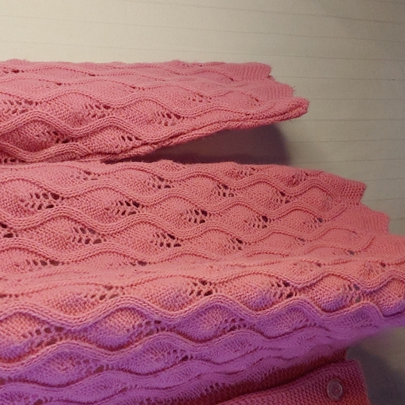 Improved Living Pink Button Cardigan Sweater Size Small/Med Knit Womens … - Picture 3 of 9